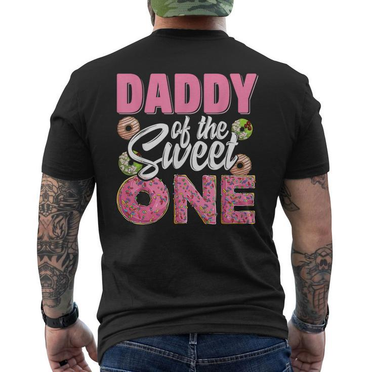 Daddy Of The Sweet One Birthday 1St B-Day Donut One Party Men's T-shirt Back Print