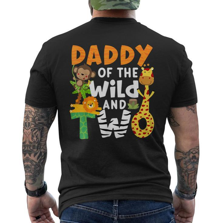 Daddy Of The Wild And Two 2 Zoo Theme Birthday Safari Jungle Men's T-shirt Back Print