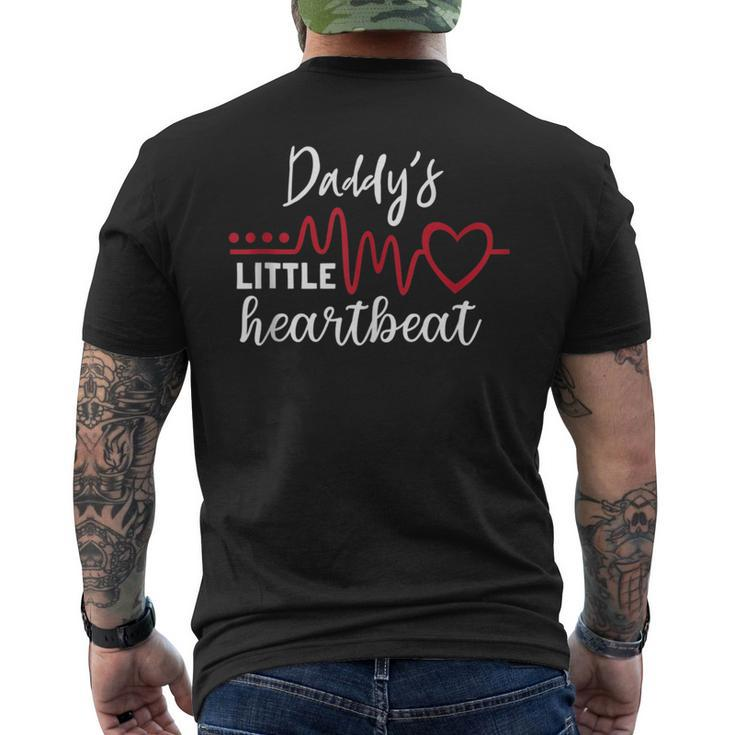 Daddy's Little Heartbeat Men's T-shirt Back Print