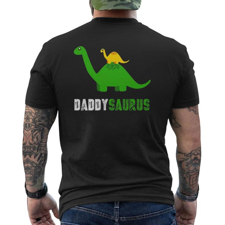 Daddysaurus Father Dinosaur For Dad Mens Back Print T-shirt