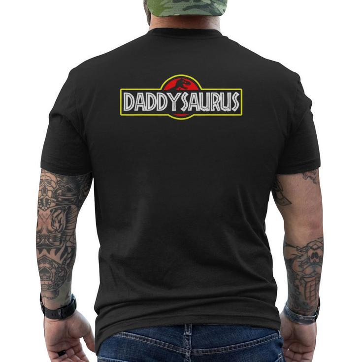 Daddysaurus Daddysaurus Rexfathers Day Mens Back Print T-shirt