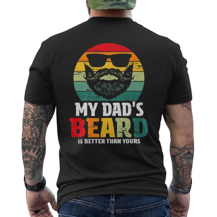 My Dad's Beard Is Better Than Yours Vintage Fathers Day Men's T-shirt Back Print