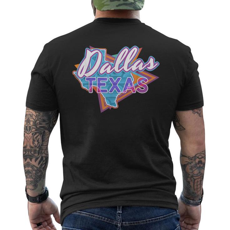 Dallas Texas Vintage Retro Throwback Men's T-shirt Back Print