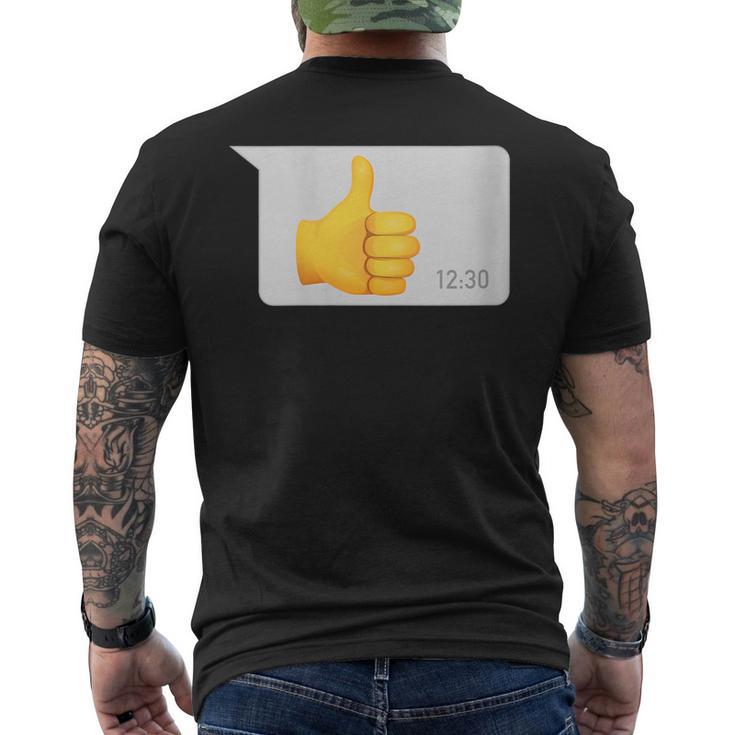 Damen Daumen Hoch X Thumbs Up -Ater Papa Nachricht Dad Message Mit-Ausschnitt T-Shirt mit Rückendruck