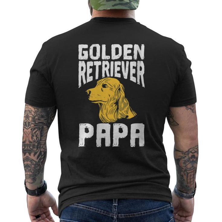 Damen Golden Retriever Hundehalter Besitzerater Papa Dad Mit-Ausschnitt T-Shirt mit Rückendruck