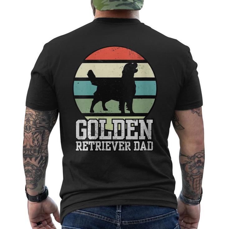 Damen Golden Retriever Papa I Retro Retriever Mit-Ausschnitt T-Shirt mit Rückendruck