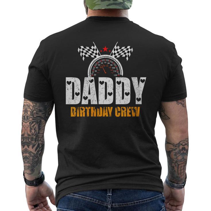 Damen Rennauto Papa Geburtstag Party Racing Family Daddy Pit Crew Mit-Ausschnitt T-Shirt mit Rückendruck