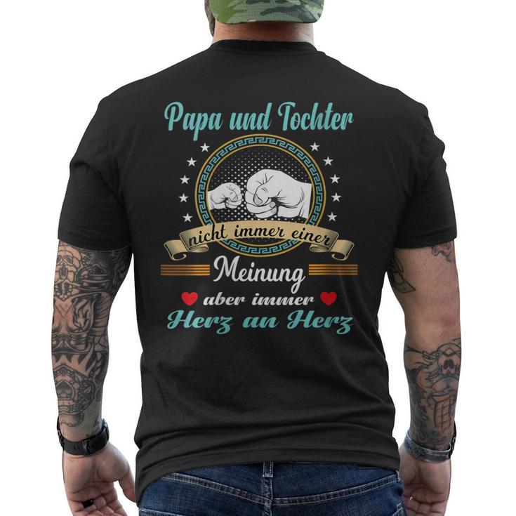 Damenatertag Papa Und Tochter Partnerlook Besterater Mit-Ausschnitt T-Shirt mit Rückendruck