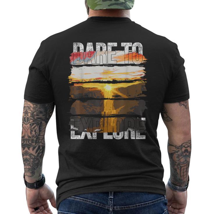 Dare To Explore Waterfalls Men's T-shirt Back Print