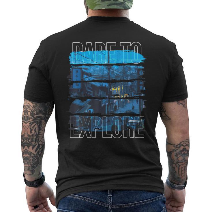 Dare To Explore Winter City Men's T-shirt Back Print