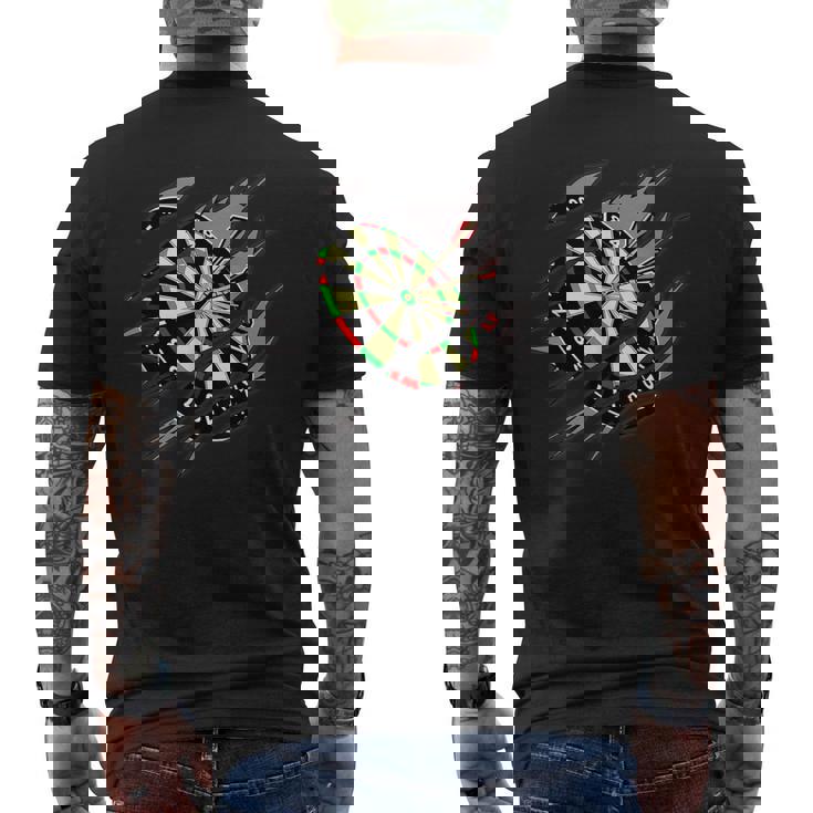 Dart Player With Cool Template Men's T-shirt Back Print