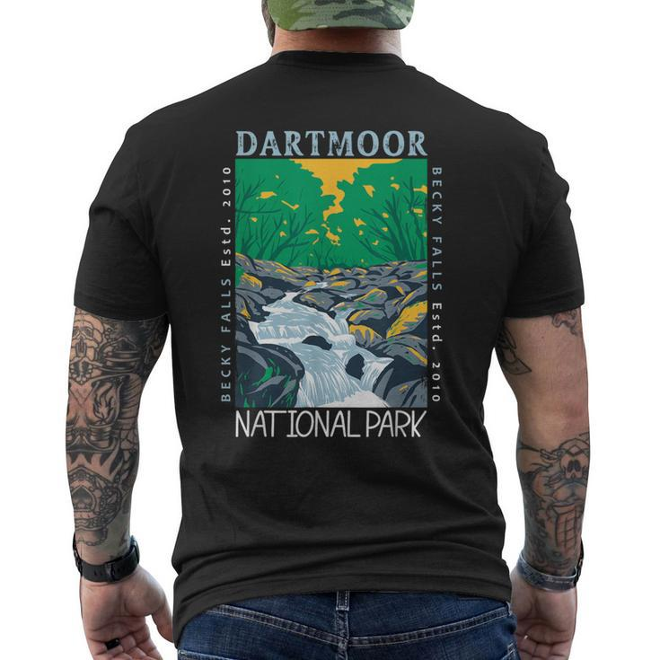 Dartmoor National Park Becky Falls Vintage Distressed Men's T-shirt Back Print
