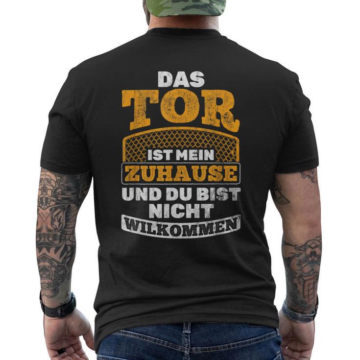 Das Tor Ist Mein Zuhause Football Goalkeeper T-Shirt mit Rückendruck