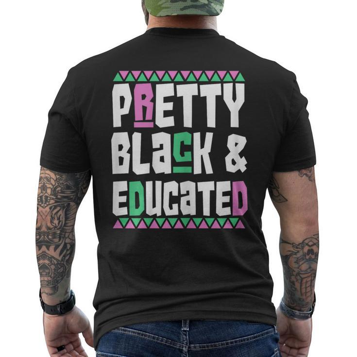 Dashiki Pretty Black And Educated African Pride Heritage Men's T-shirt Back Print