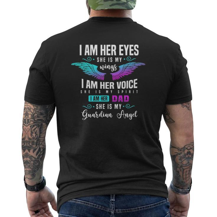 My Daughter Is My Guardian Angel Tee I Am Her Dad Grief Mens Back Print T-shirt