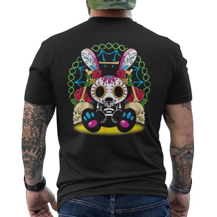 Day Of The Dead Dia De Los Muertos Bunny Sugar Skull Men's T-shirt Back Print