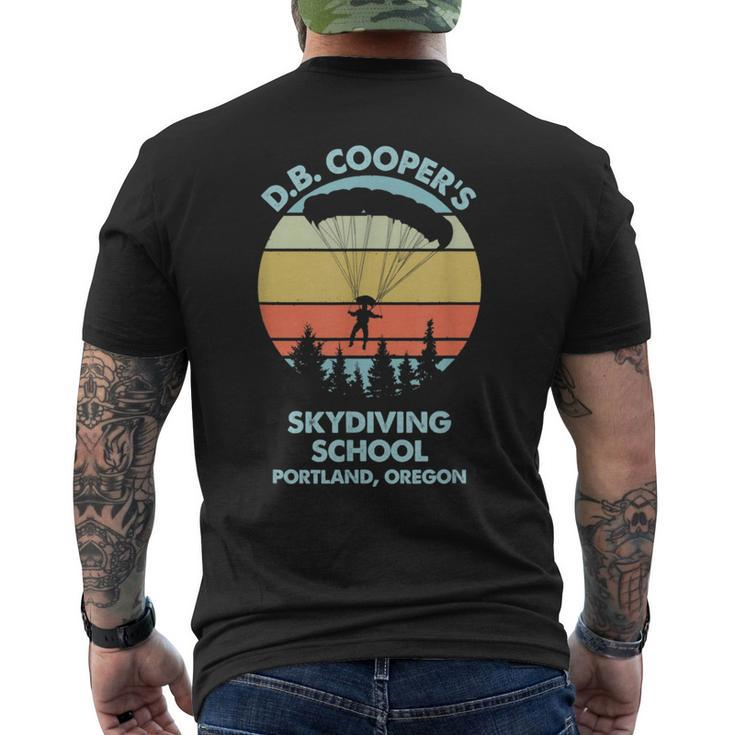 DB Cooper's Skydiving School The Original Vintage Men's T-shirt Back Print