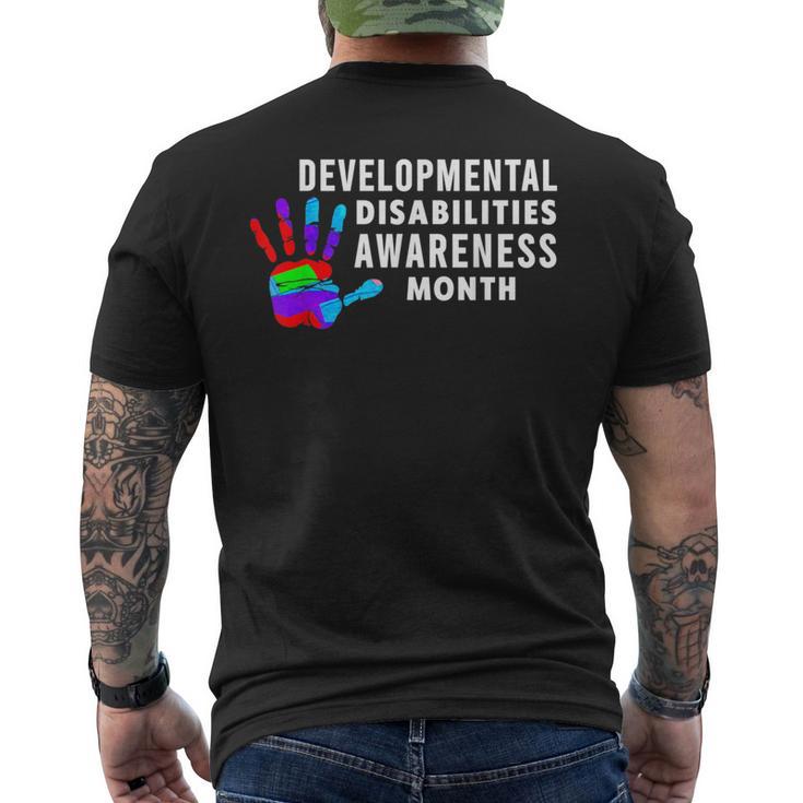 Dd Awareness Developmental Disabilities Awareness Month Men's T-shirt Back Print