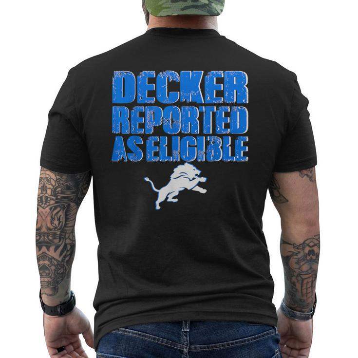 Decker Reported As Eligible Decker Reported As Eligible Men's T-shirt Back Print
