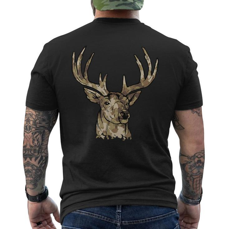 Deer Gear For Hunters Camo Whitetail Buck Men's T-shirt Back Print