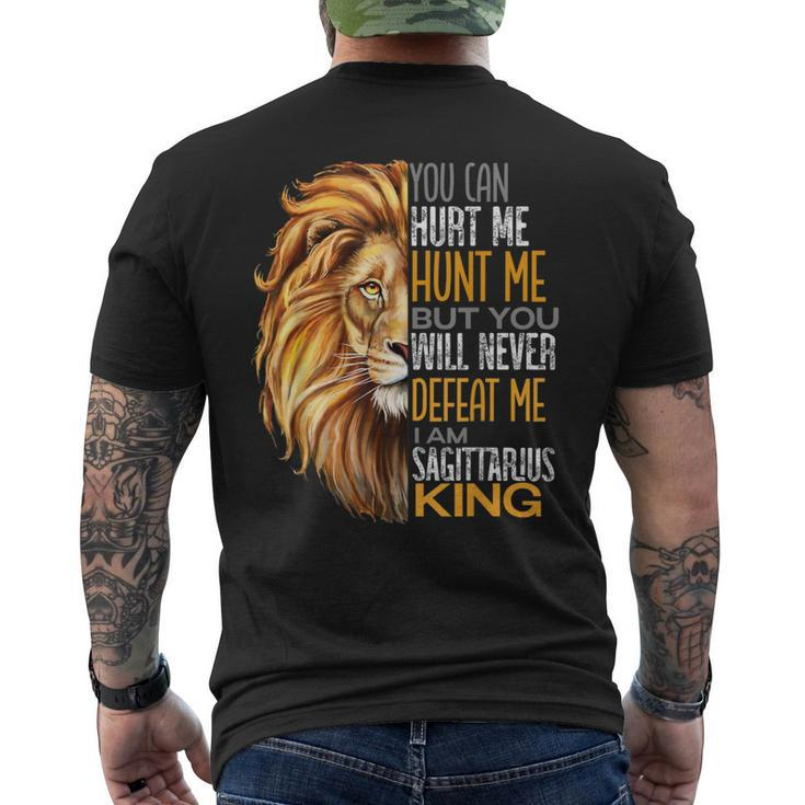 Never Defeat Me Strong Sagittarius King Dads Zodiac Men's T-shirt Back Print