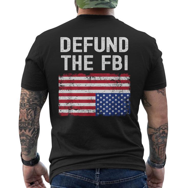 Defund The Fbi American Flag Men's T-shirt Back Print