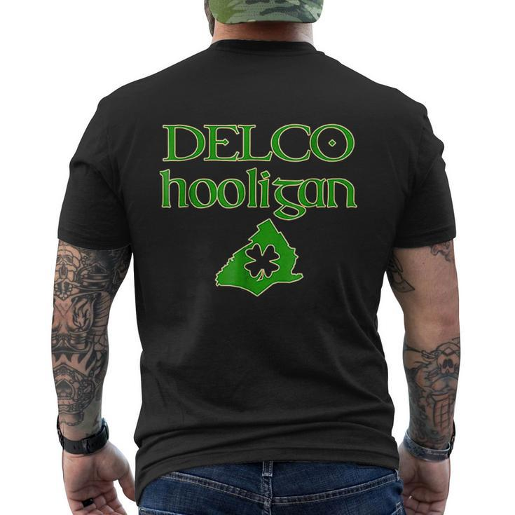 Delco Hooligan Irish Delaware County Shamrock Mens Back Print T-shirt
