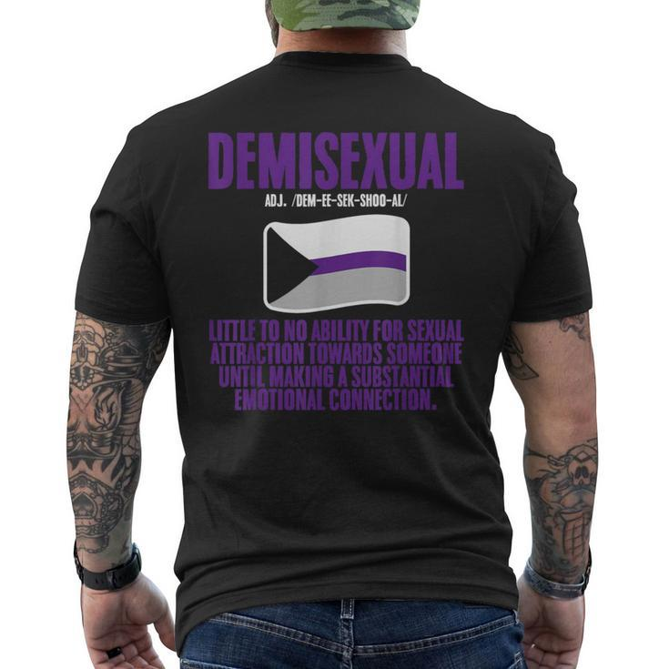Demisexual Pride Flag Definition Men's T-shirt Back Print