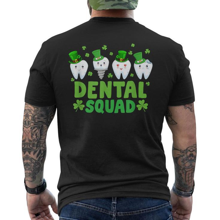 Dental Squad Leprechaun Th Happy St Patrick's Day Dentist Men's T-shirt Back Print