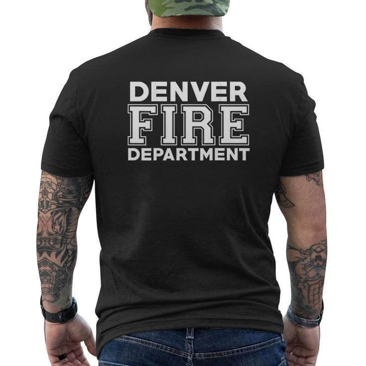 Denver Colorado Fire Department Firefighters Rescue Mens Back Print T-shirt