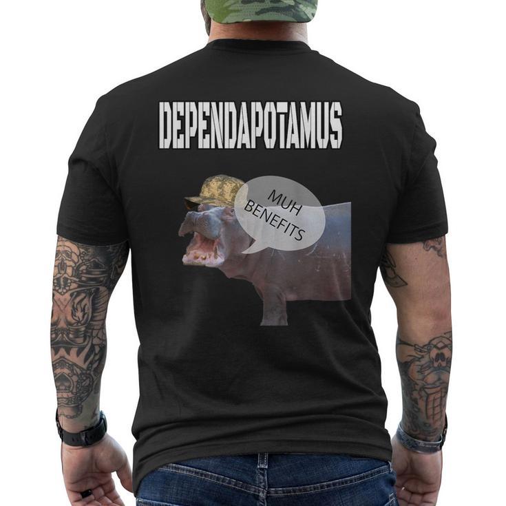 Dependapotamus Dependa Military Meme Men's T-shirt Back Print