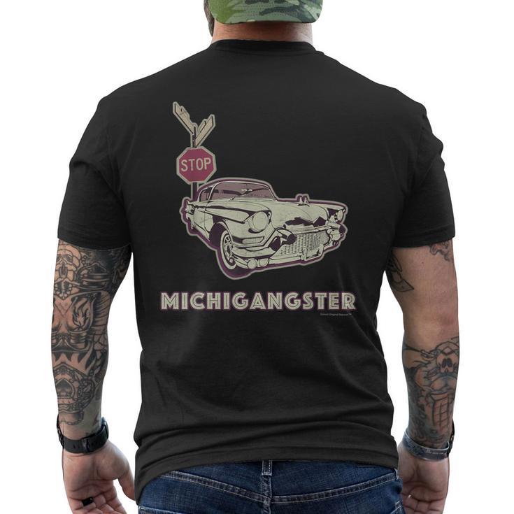 Detroit Cruise Michigangster Motor City Woodward Hot Rod Men's T-shirt Back Print