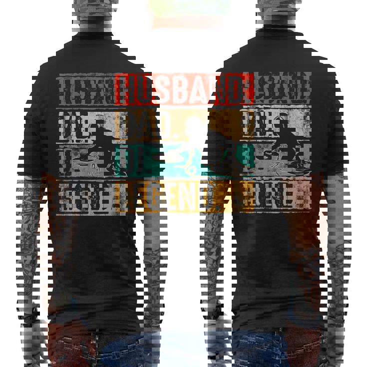 Día Del Padre Marido Papá Dj Leyenda Dj Disco Jockey Música Camiseta Hombre Estampado Espalda