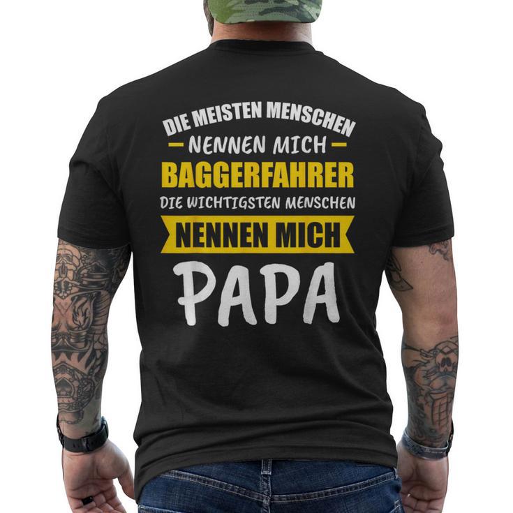 Digger Excavator Driver Dad Slogan T-Shirt mit Rückendruck