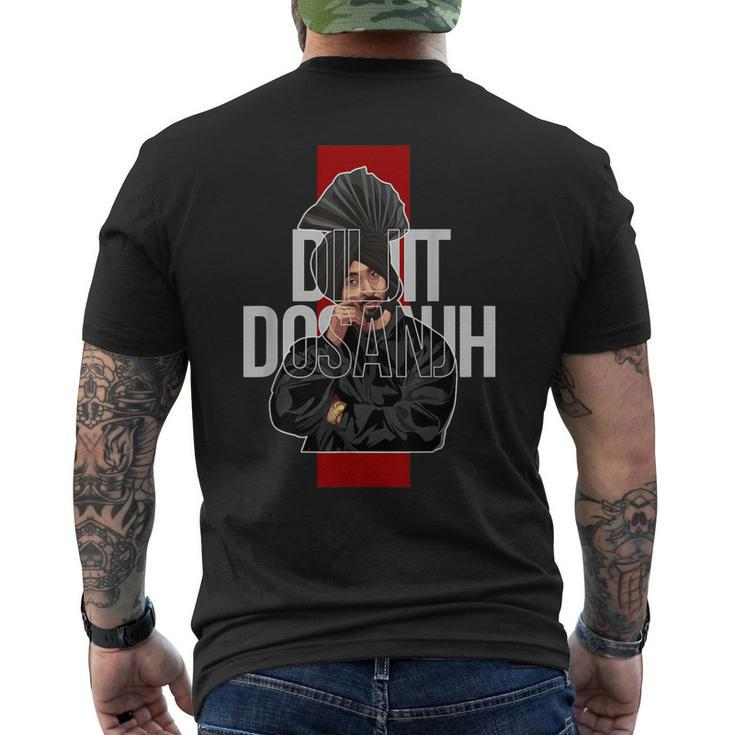 Diljit Dosanjh Punjabi Singer Desi Apparel Punjabi Men's T-shirt Back Print