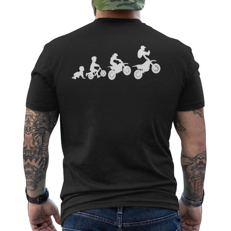 Dirt Bike Evolution Motocross Riders Like Father Son Men's T-shirt Back Print