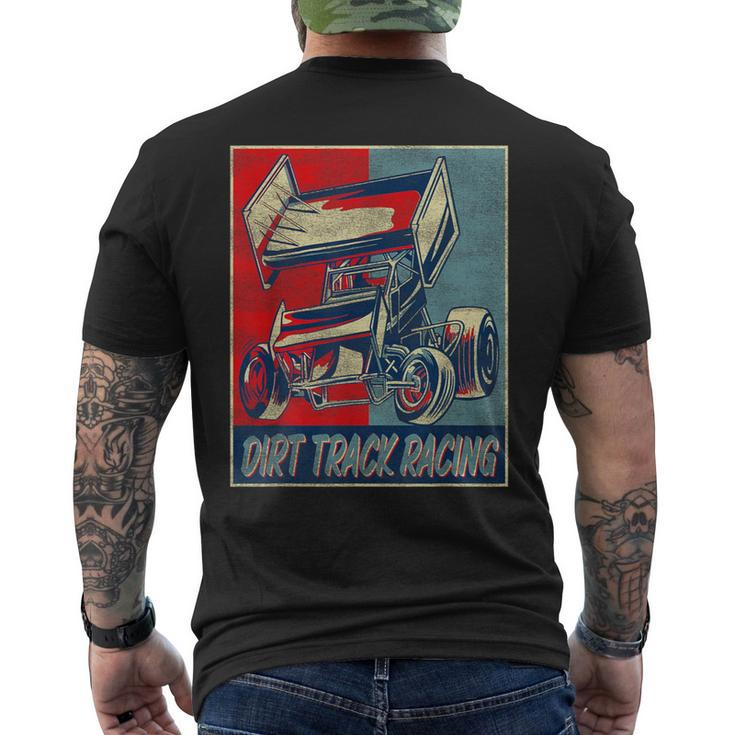 Dirt Track Racing Race Sprint Car Vintage Retro Dirt Track Men's T-shirt Back Print