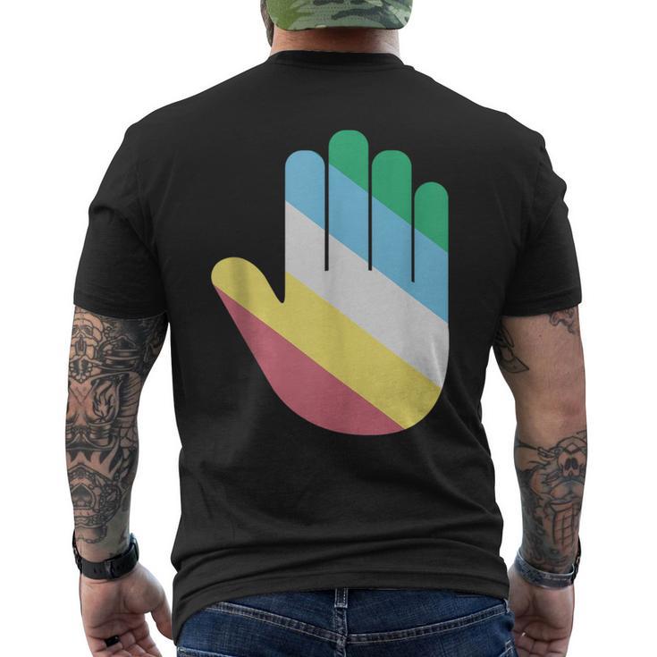 Disability Hand Sign Disabilities Month Disability Men's T-shirt Back Print