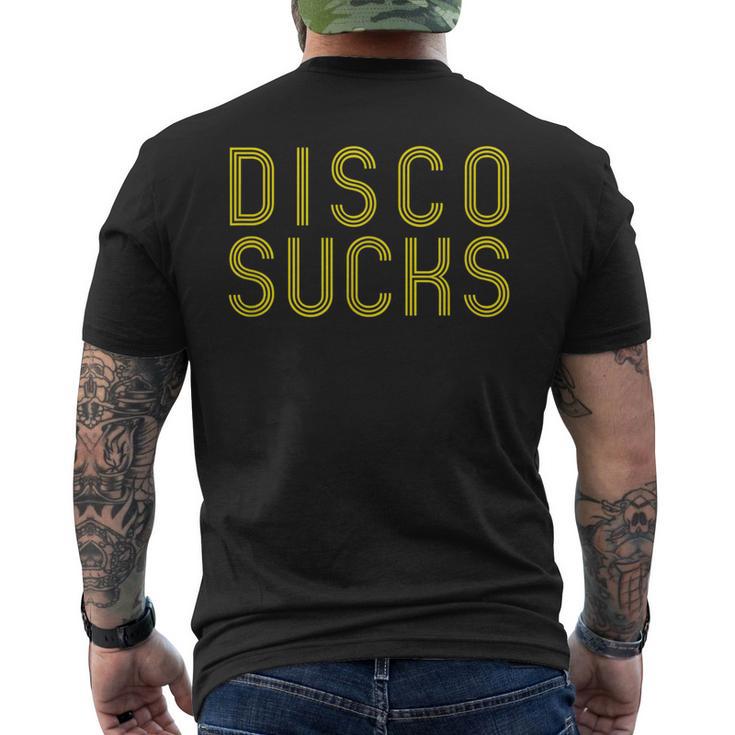 Disco Sucks T Panic At The Dance Places Men's T-shirt Back Print