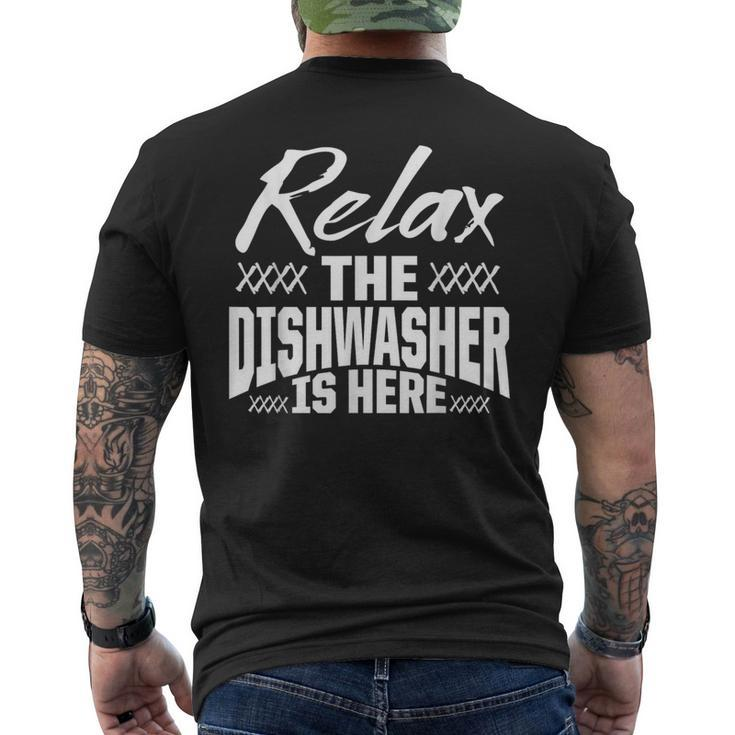 Dishwasher Relax Dishwashing Men's T-shirt Back Print