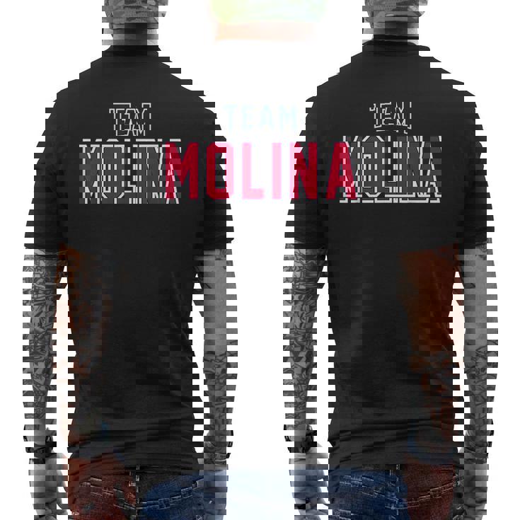 Distressed Team Molina Surname Proud Family Last Name Men's T