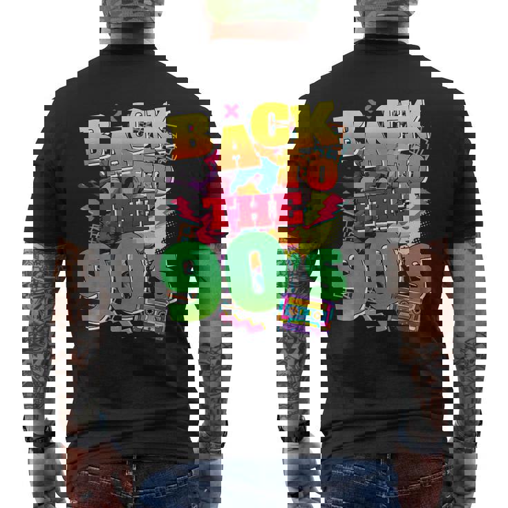 Divertida Fiesta Temática Retro De Los 90 Años 90 Camiseta Hombre Estampado Espalda