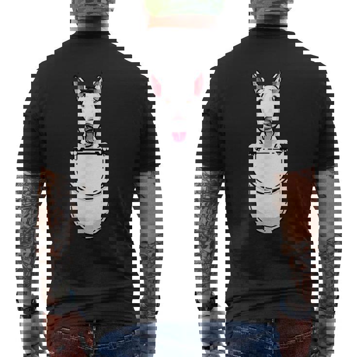 Divertido Bull Terrier En Bolsillo Lindo Bull Terrier Camiseta Camiseta Hombre Estampado Espalda