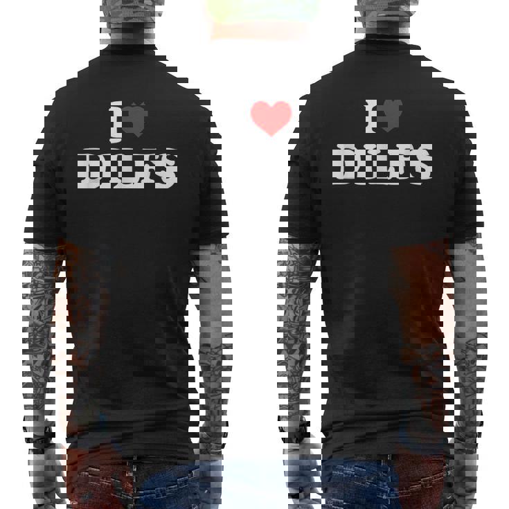 Divertido Me Encantan Los Dilf Me Encantan Los Dilf Red Heart Cool Camiseta Hombre Estampado Espalda