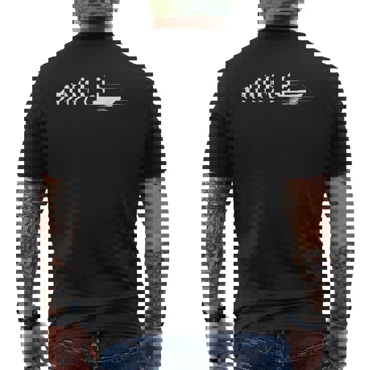 Divertido Pesca Evolución Pescador Evolución Pesca Hombres Camiseta Hombre Estampado Espalda