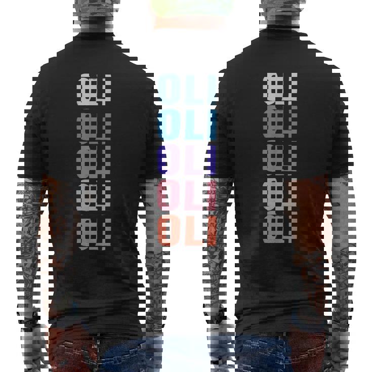 Divertido Regalo Nombre Oli Personalizado Primer Nombre Camiseta Hombre Estampado Espalda