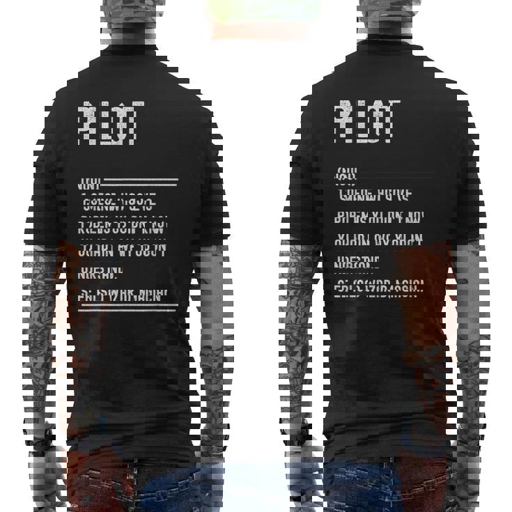 Divertido Título De Trabajo De Pilot Definition Camiseta Hombre Estampado Espalda