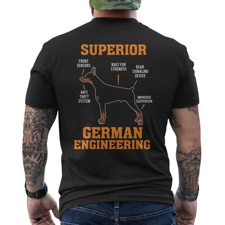 Dobermans Superior German Engineering Men's T-shirt Back Print
