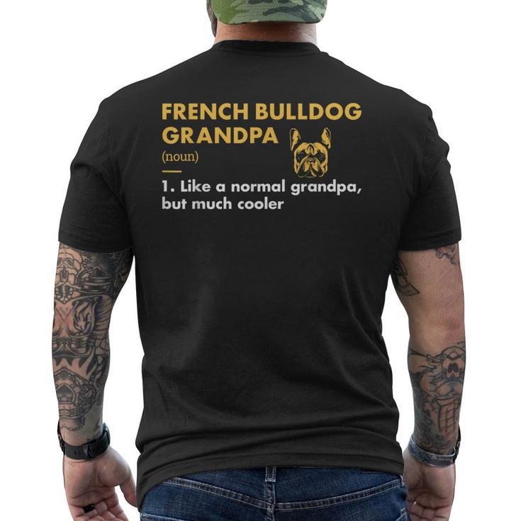 Dog French Bulldog Grandpa Definition Men's T-shirt Back Print