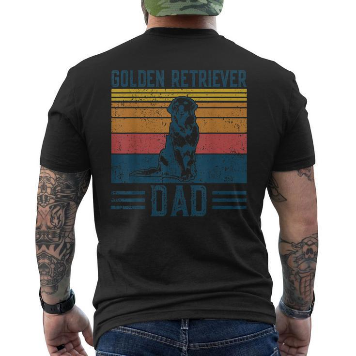Dog Golden Dad Vintage Golden Retriever Dad Mens Back Print T-shirt